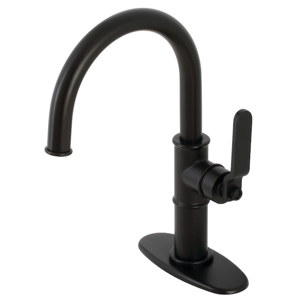 Kingston Brass KSD2230KL Single-Handle Bathroom Faucet with Push Pop-Up, Matte Black KSD2230KL - main